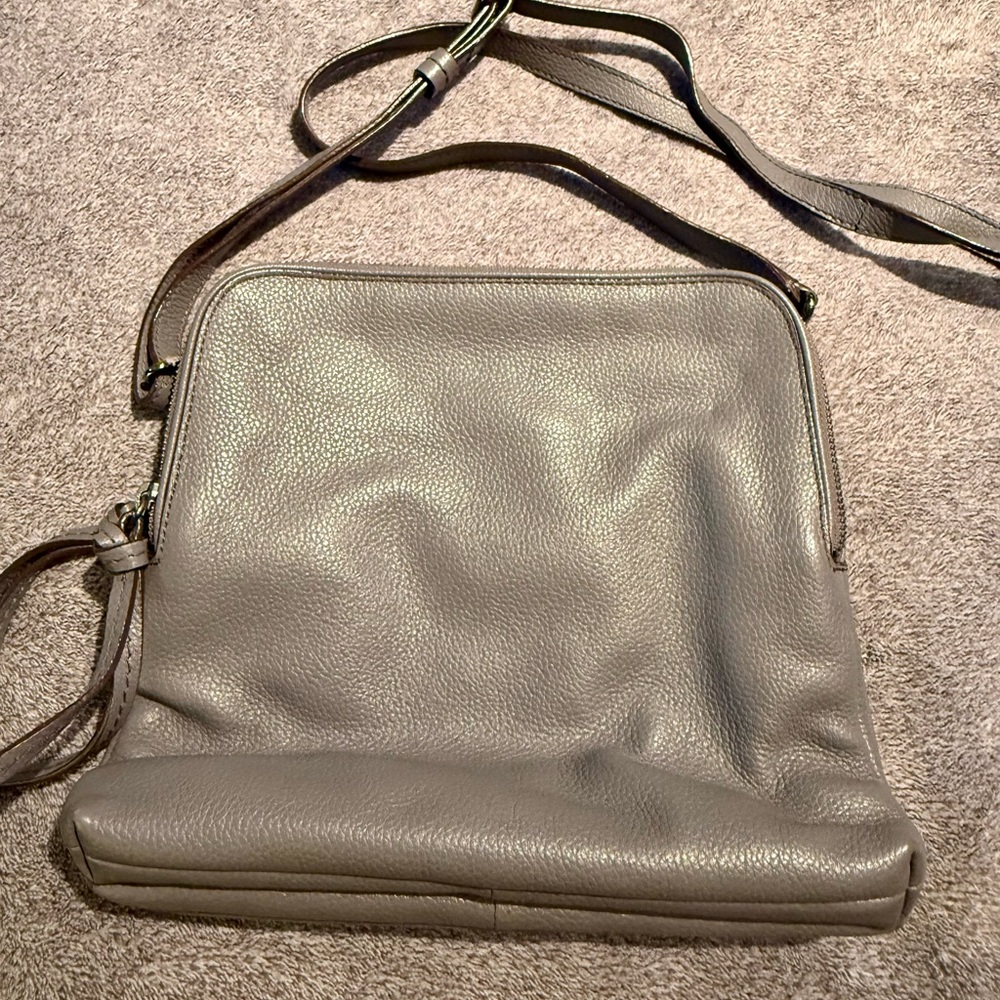 Grey leather Banana Republic Crossbody!